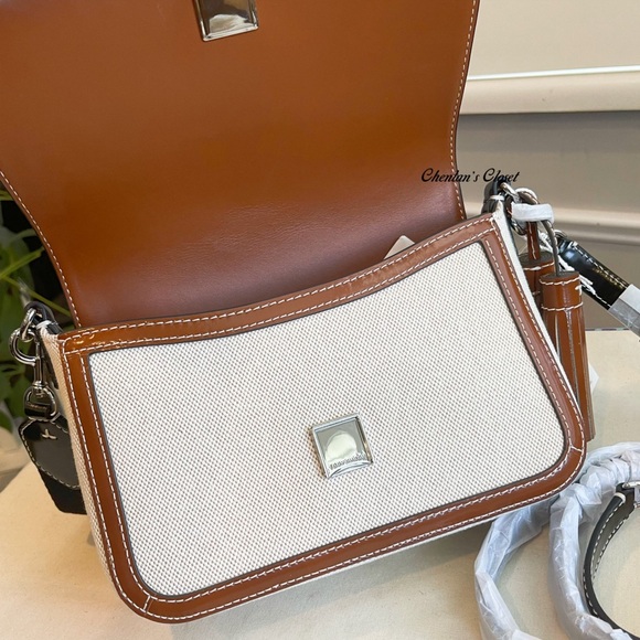 🔥NeW! Tory Burch Thea Canvas Convertible Bag - Picture 7 of 14